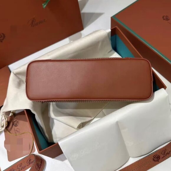 Loro Piana LP19 Canvas and Leather Small Handbag - Picture 6 of 8